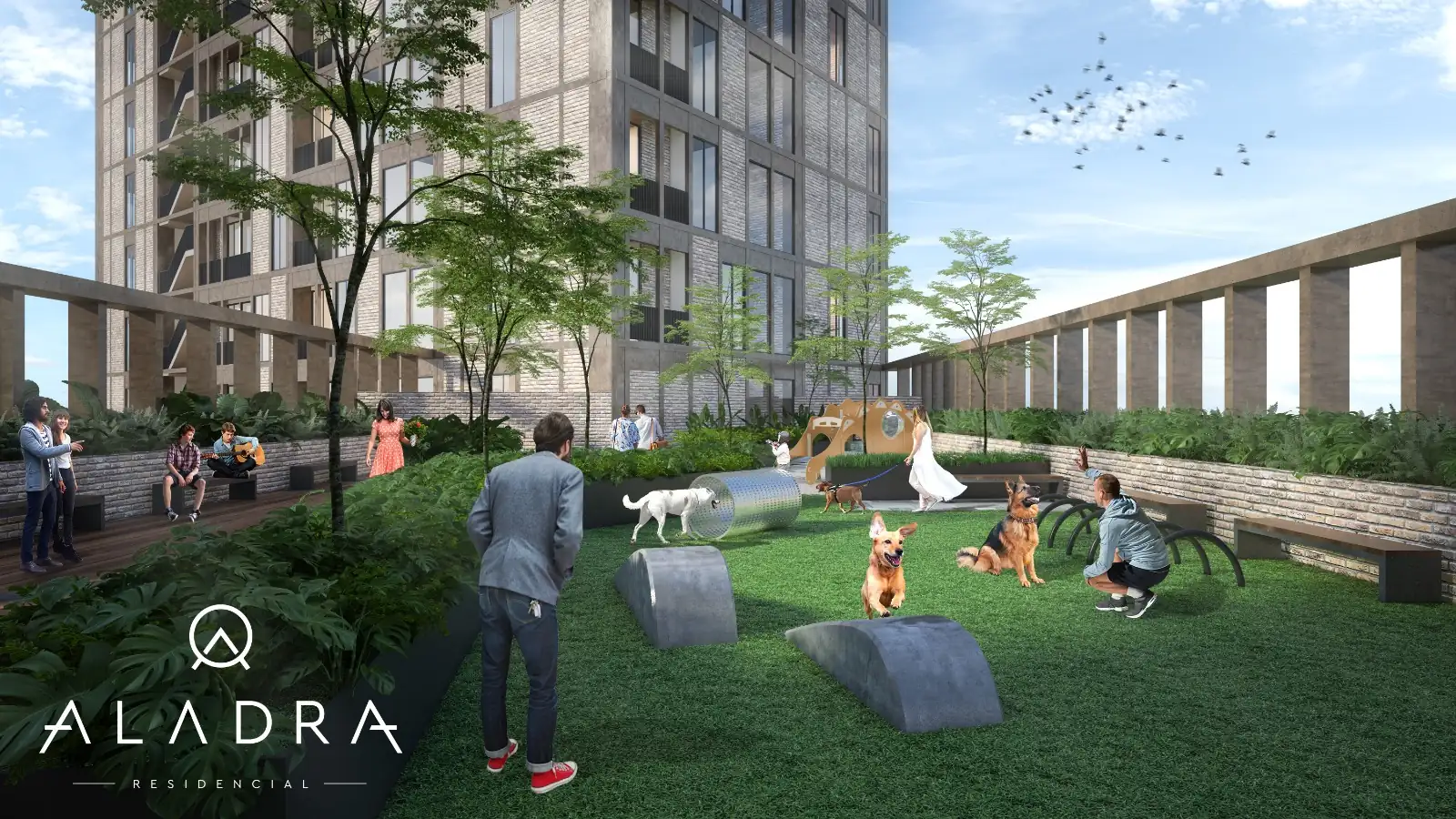 Espacio de coworking moderno de Aladra